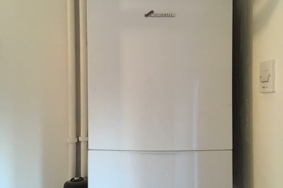 new Worcester boiler on wall