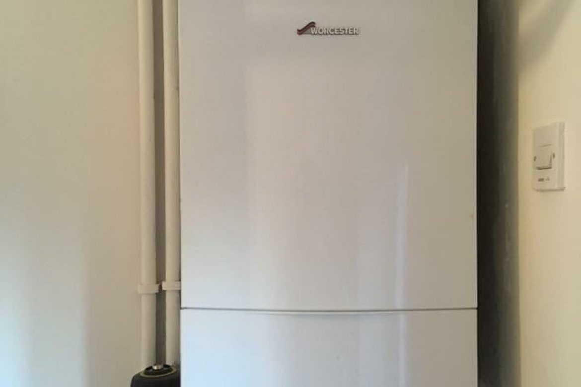 new Worcester boiler on wall